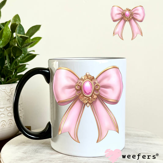 Sleeping Beauty Bow UV DTF Decal 11oz Coffee Mug Weefers