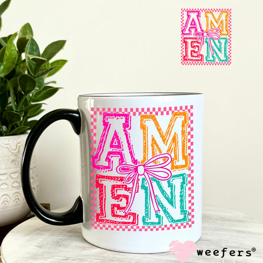 AMEN UV DTF Decal 11oz Coffee Mug Weefers