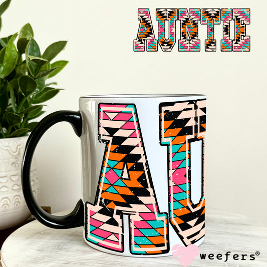 Auntie Aztec UV DTF Decal 11oz Coffee Mug Weefers