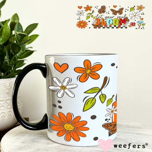 Let Your Soul Bloom UV DTF Cup Wrap 11oz Coffee Mug Weefers