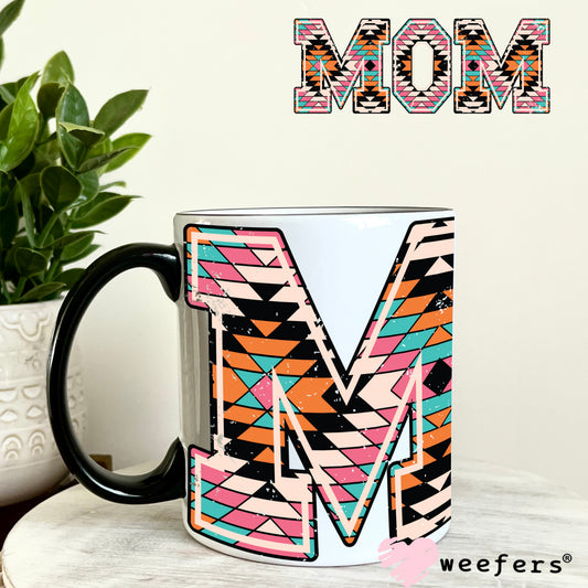 Mom Aztec UV DTF Decal 11oz Coffee Mug Weefers