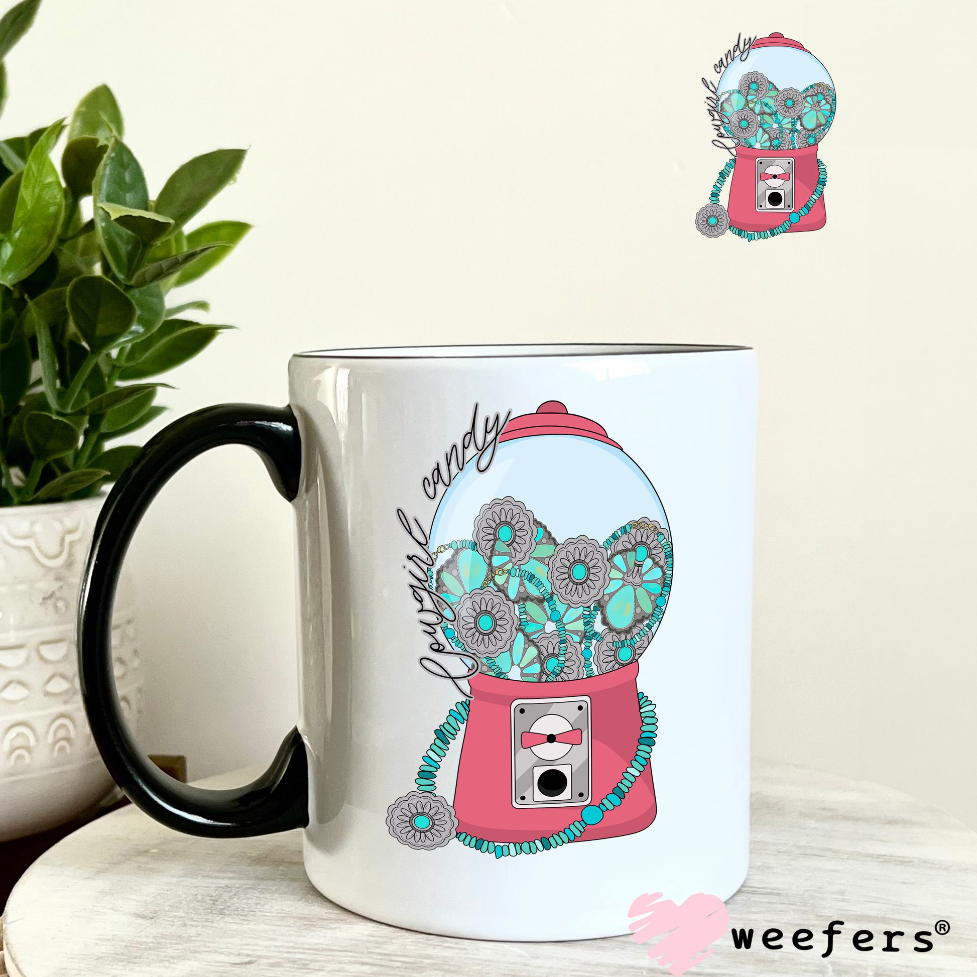 Cowgirl Candy UV DTF Decal 11oz Coffee Mug Weefers
