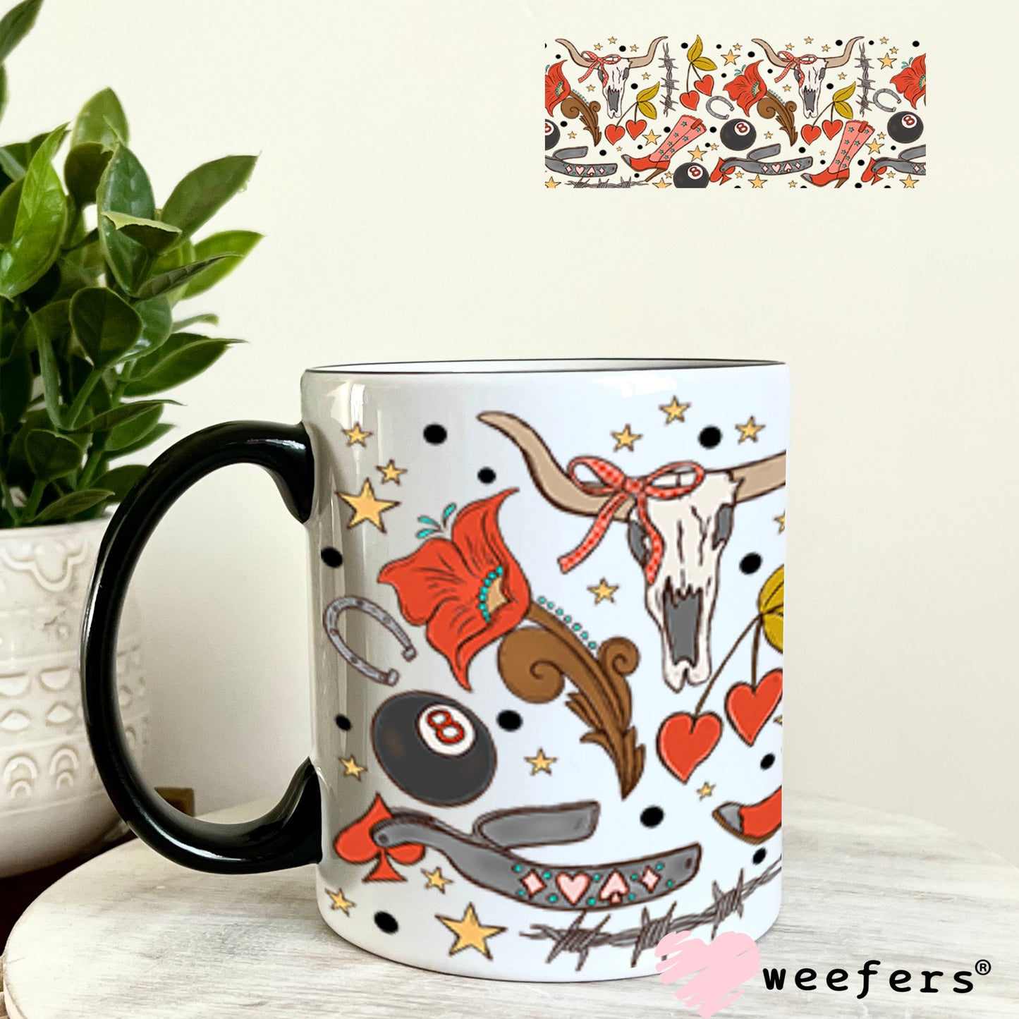 Western Cowgirl Favorite Things UV DTF Cup Wrap - WEEFERS EXCLUSIVE WRAP Weefers