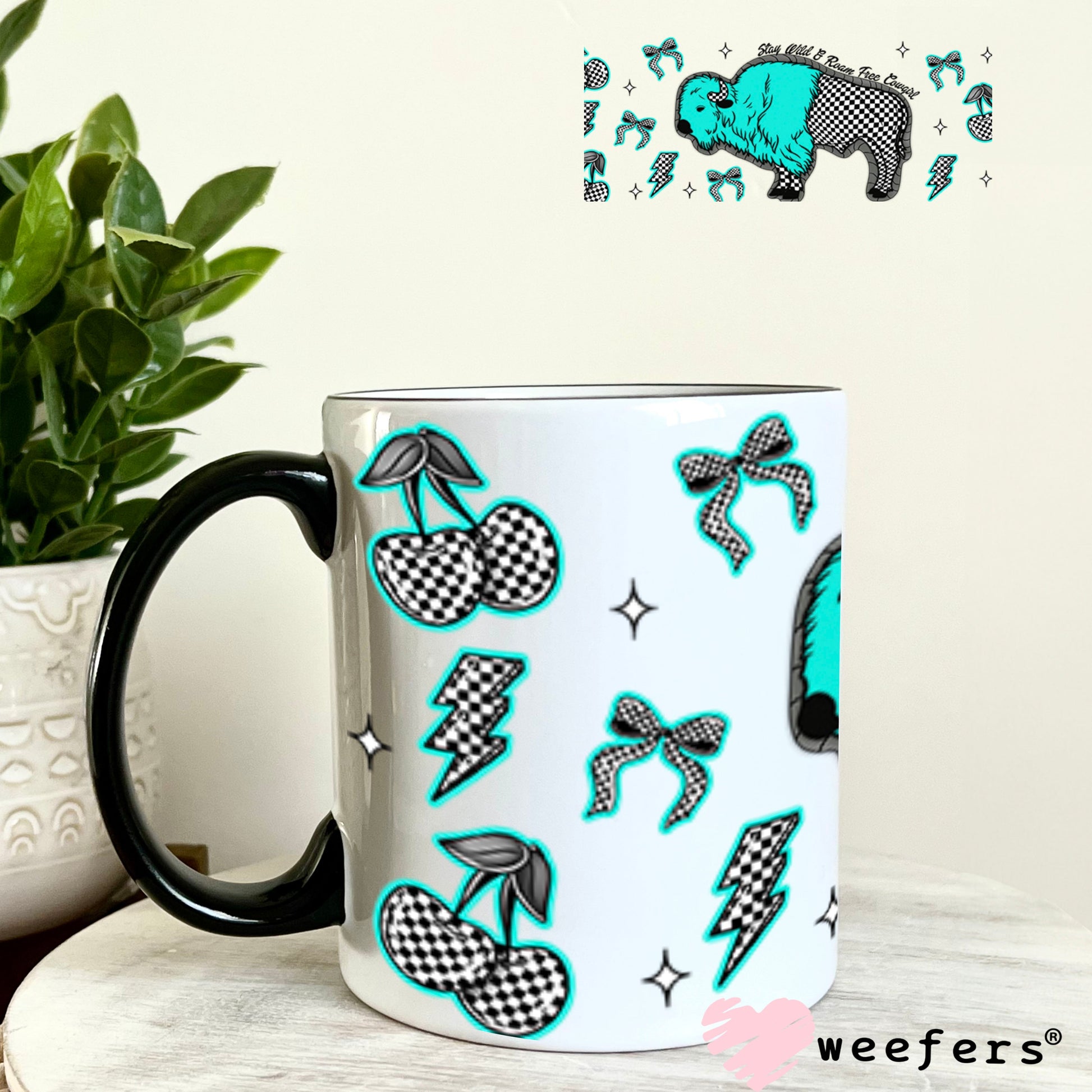 Stay Wild and Roam Free Cowgirl UV DTF Cup Wrap - Weefers Exclusive Wrap Weefers