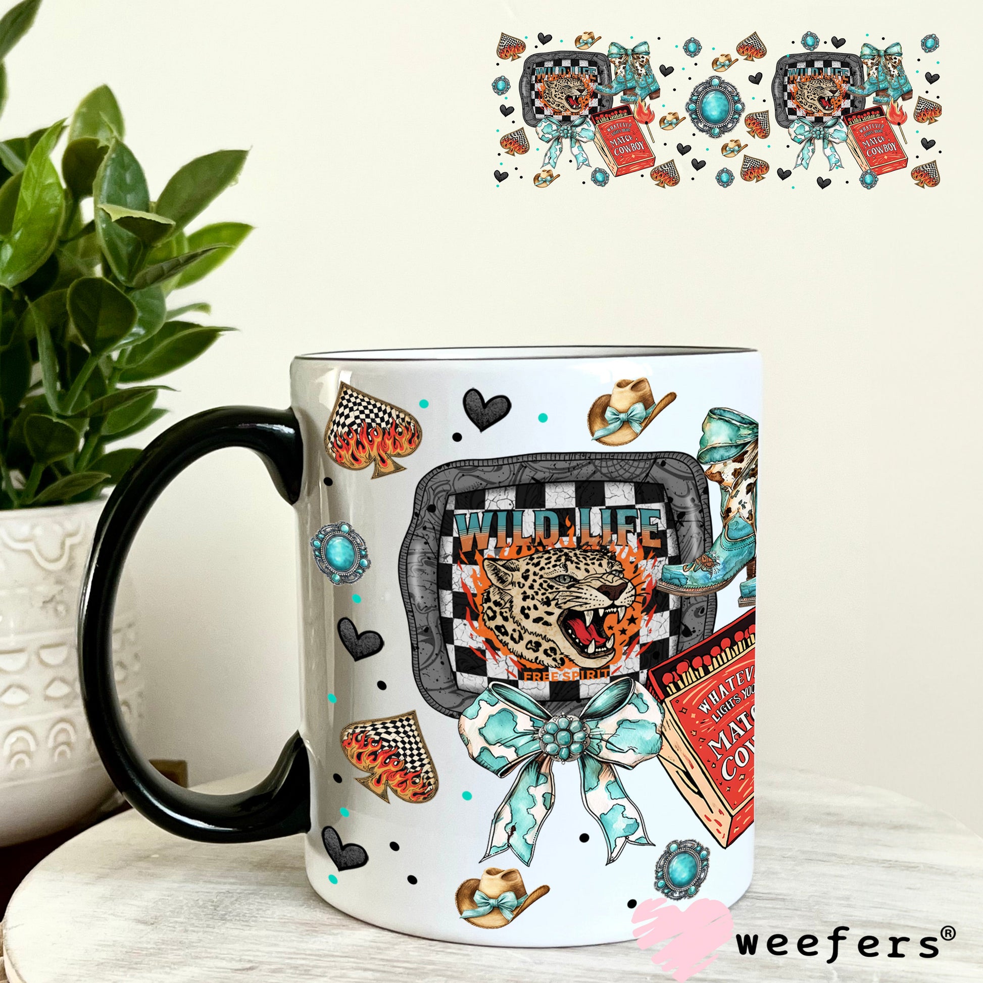 Whatever Lights Your Match Cowboy UV DTF Cup Wrap - WEEFERS EXCLUSIVE WRAP 11oz Coffee Mug Weefers