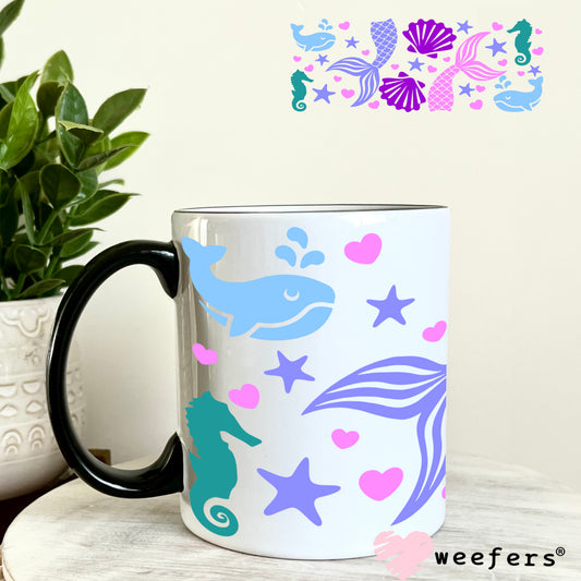 Mermaid Dreams UV DTF Cup Wrap 11oz Coffee Mug Weefers