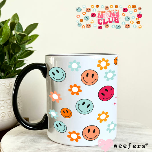 Overstimulated Moms Club UV DTF Cup Wrap 11oz Coffee Mug Weefers