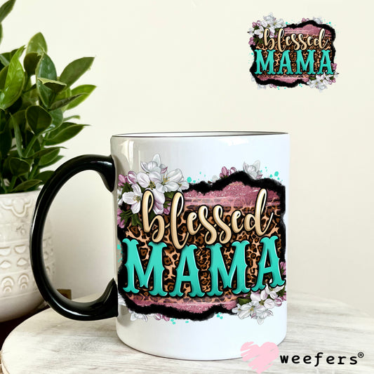 Blessed Mama UV DTF Decal 11oz Coffee Mug Weefers