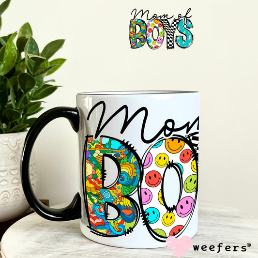 Mom of Boys UV DTF Decal 11oz Coffee Mug Weefers