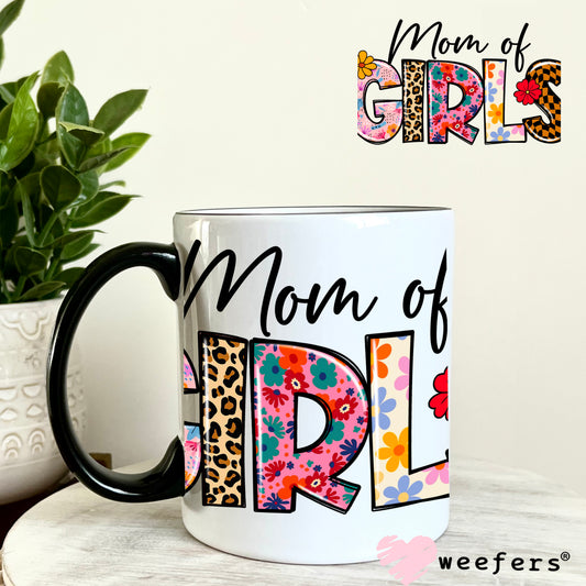 Mom of Girls UV DTF Decal 11oz Coffee Mug Weefers