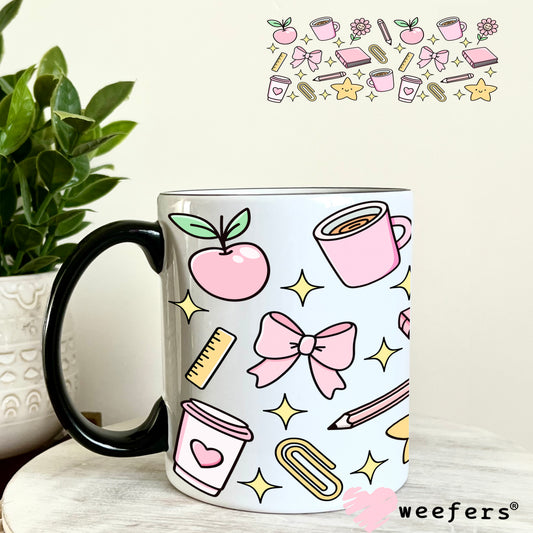 Teacher School Days UV DTF Cup Wrap 11oz Coffee Mug Weefers