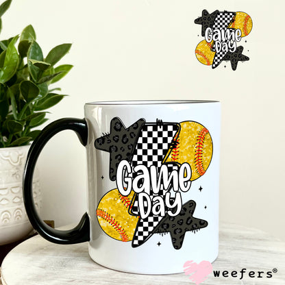 Game Day Softball UV DTF Decal 11oz Coffee Mug Weefers