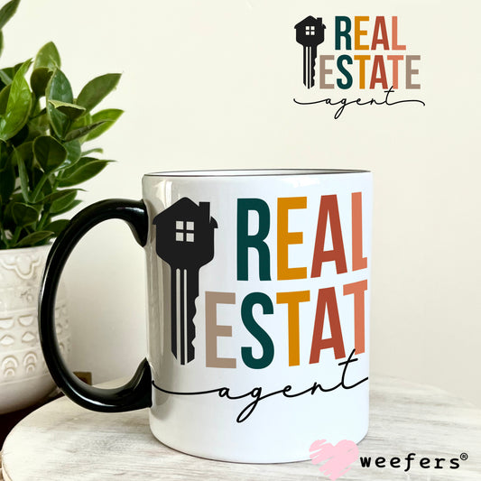 Real Estate Agent Neutrals UV DTF Decal 11oz Coffee Mug Weefers