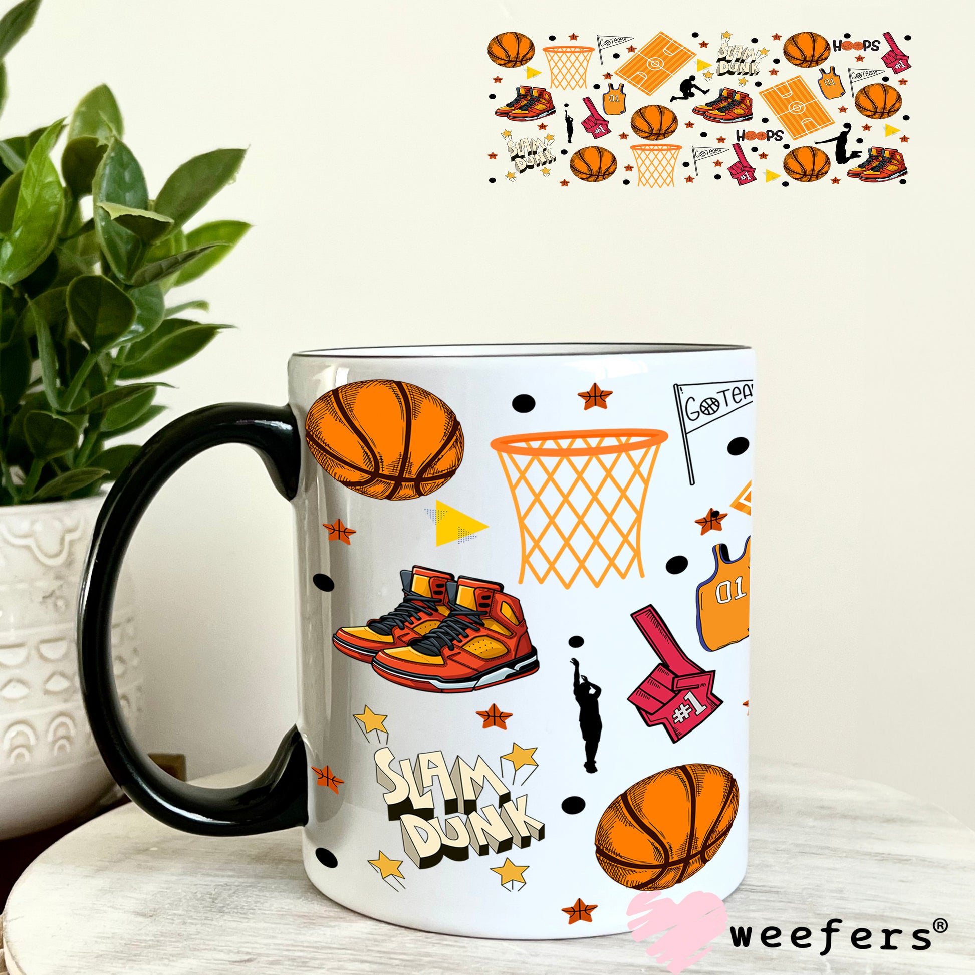 Basketball Player Favorite Things UV DTF Cup Wrap - WEEFERS EXCLUSIVE WRAP 11oz Coffee Mug Weefers