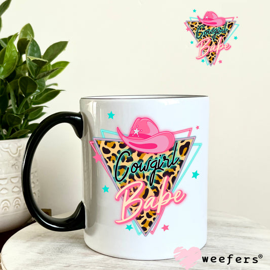 Cowgirl Babe UV DTF Decal 11oz Coffee Mug Weefers