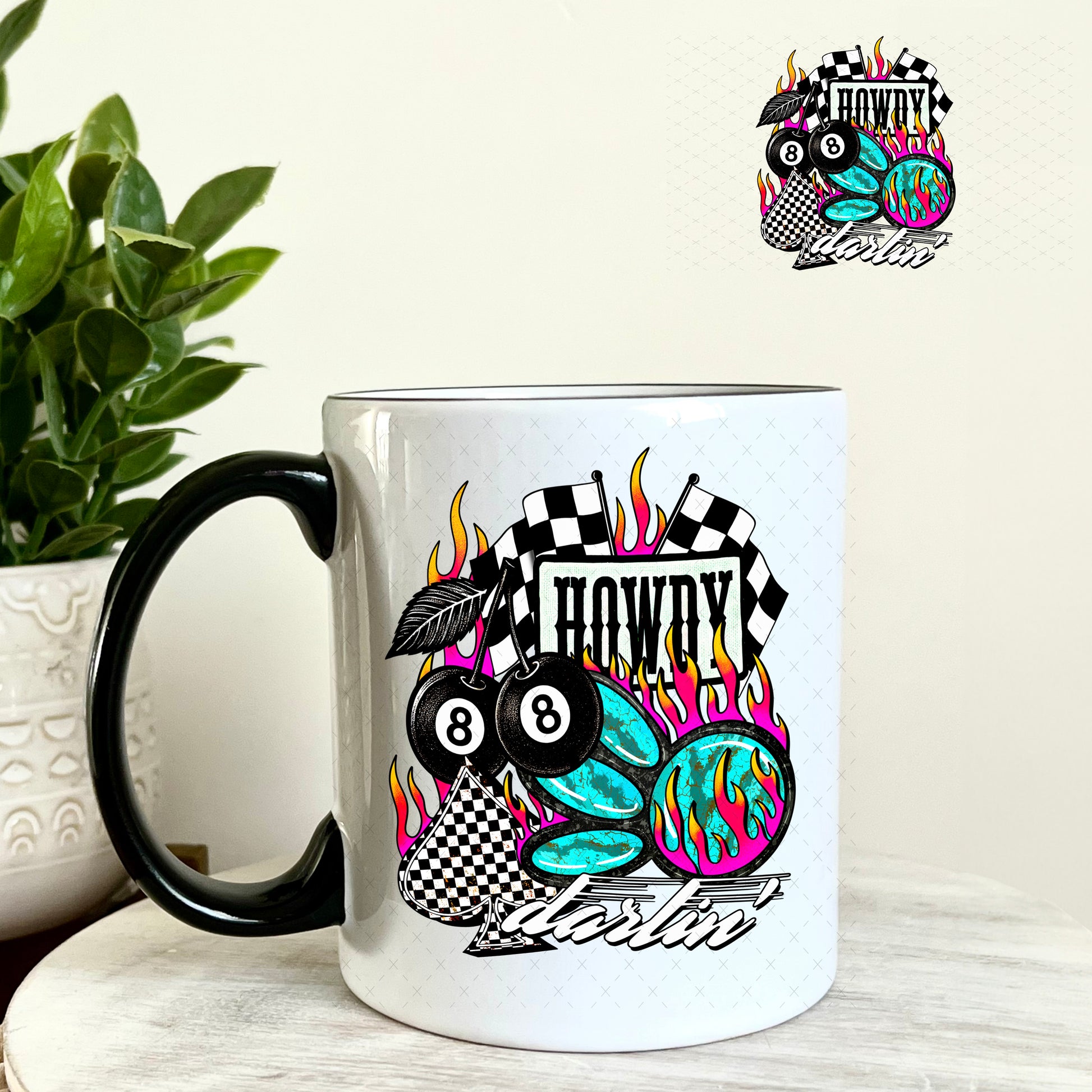 Howdy Darlin' UV DTF Decal 11oz Coffee Mug Weefers