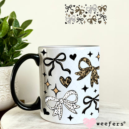 Leopard Bows UV DTF Cup Wrap 11oz Coffee Mug Weefers