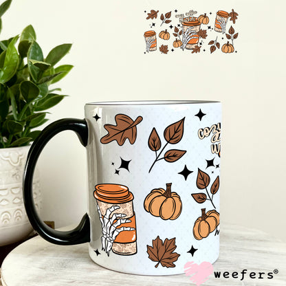 Cozy Coffee Weather UV DTF Cup Wrap 11oz Coffee Mug Weefers