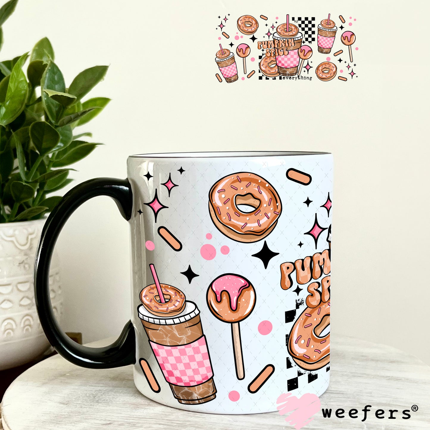 Pumpkin Spice UV DTF Cup Wrap 11oz Coffee Mug Weefers