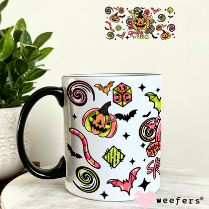 Spooky Vibes Halloween UV DTF Cup Wrap 11oz Coffee Mug Weefers