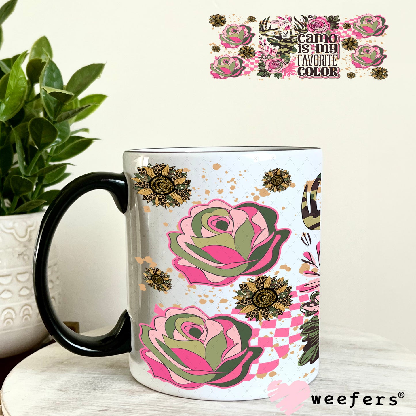 Camo is My Favorite Color UV DTF Cup Wrap - Weefers Exclusive 11oz Coffee Mug Weefers