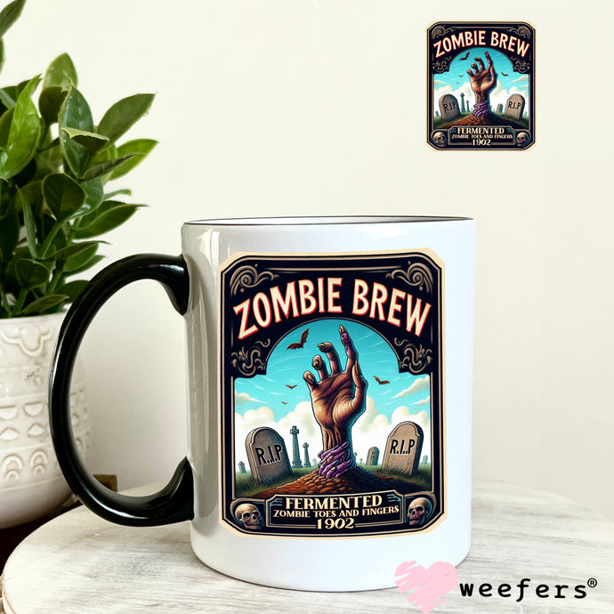 Zombie Brew Halloween UV DTF Decal - Weefers