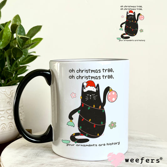 Your Ornaments are History Cat Christmas UV DTF Decal - Weefers