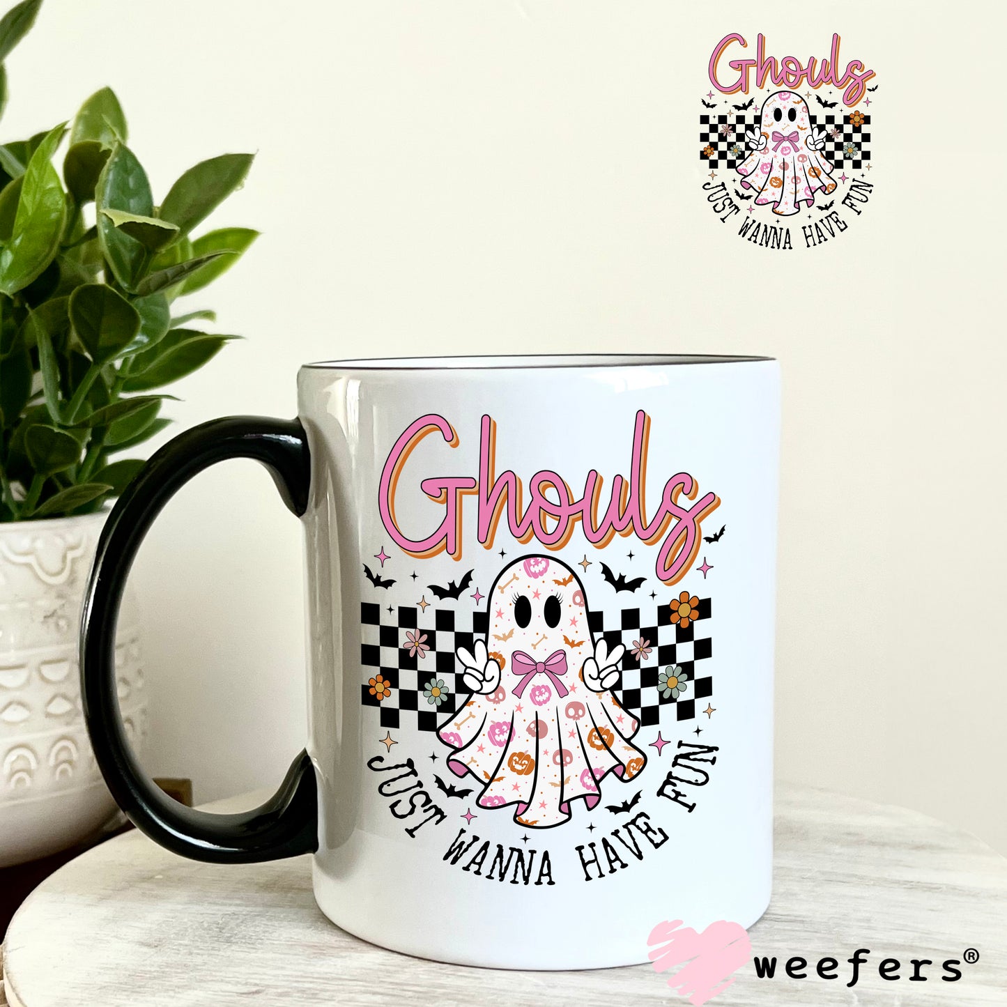 Ghouls Just Wanna Have Fun Pink UV DTF Decal - Weefers