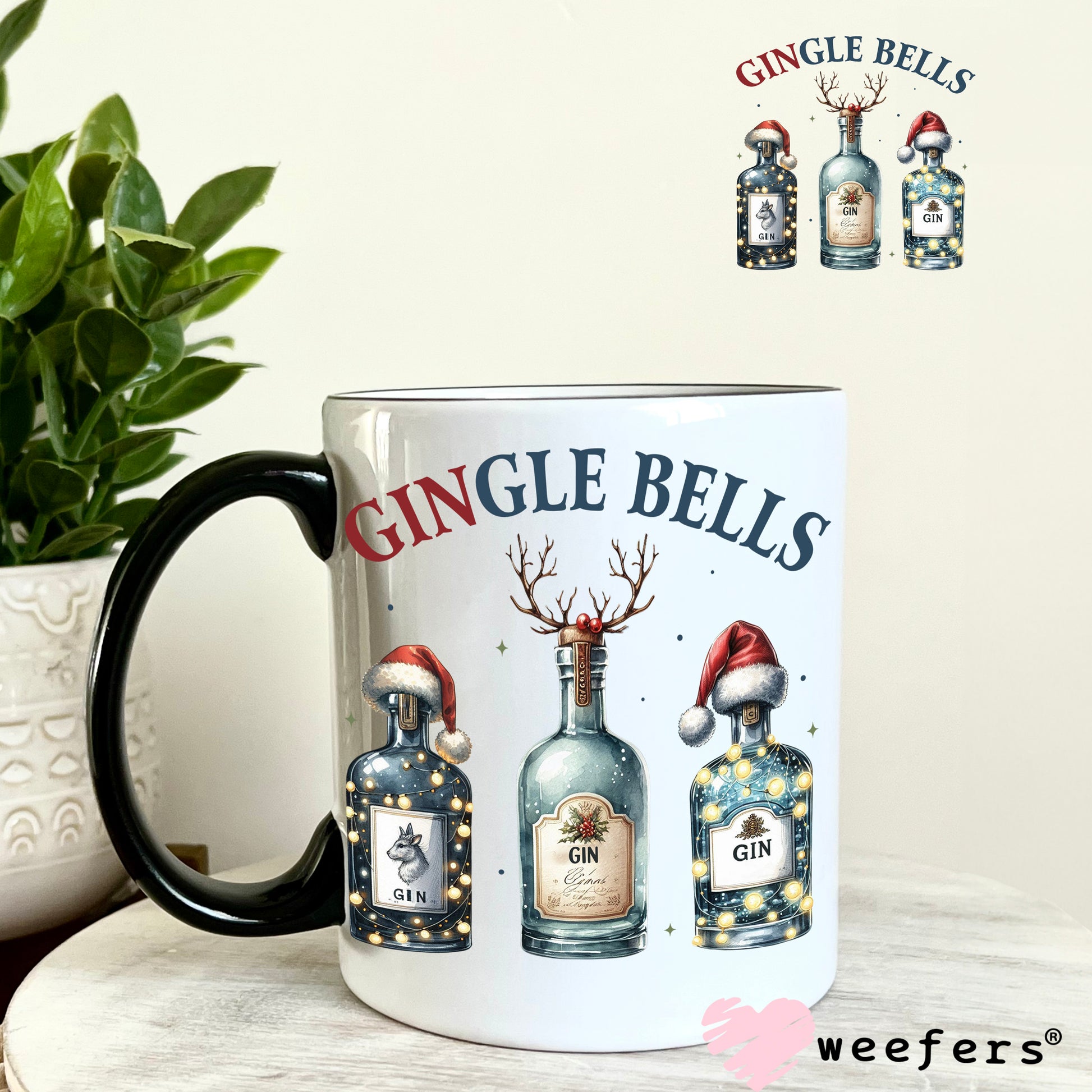 GinGle Bells Christmas Drink UV DTF Decal - Weefers