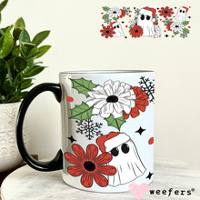 Load image into Gallery viewer, Christmas Ghost and Holly UV DTF Cup Wrap - Weefers
