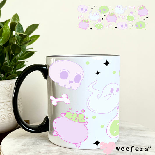 Skulls, Ghosts and Bones Halloween UV DTF Cup Wrap - Weefers