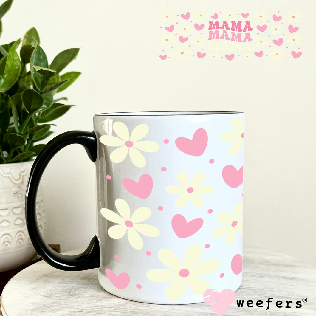 Mama Hearts and Flowers UV DTF Cup Wrap - Weefers