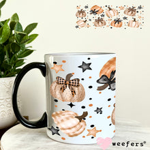 Load image into Gallery viewer, Watercolor Fall Plaid Pumpkins UV DTF Cup Wrap - Weefers
