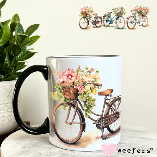 Vintage Watercolor Bicycles UV DTF Cup Wrap - Weefers