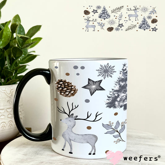 Silver Christmas Winter land UV DTF Cup Wrap - Weefers