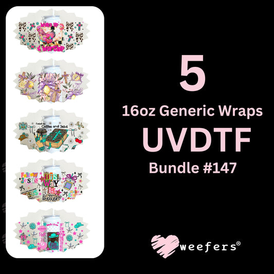 Christian Ver 1 UV DTF Cup Wrap Bundle 16oz Generic Weefers