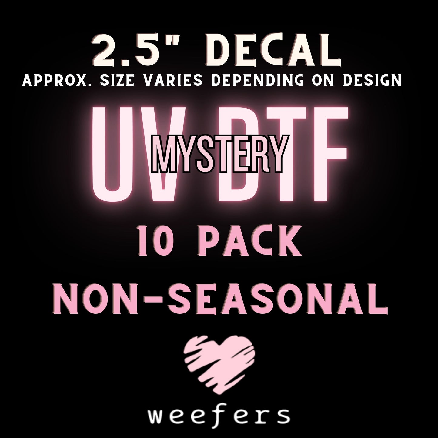 Mystery UV DTF Bundle Ornament Decals