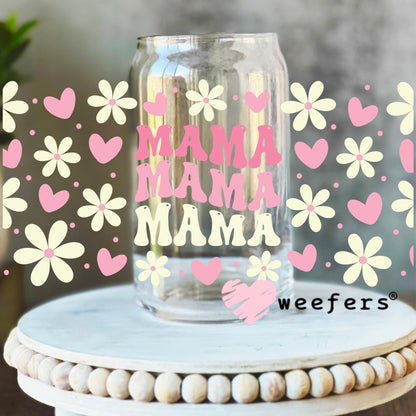 Mama Hearts and Flowers UV DTF Cup Wrap - Weefers