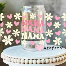 Load image into Gallery viewer, Mama Hearts and Flowers UV DTF Cup Wrap - Weefers
