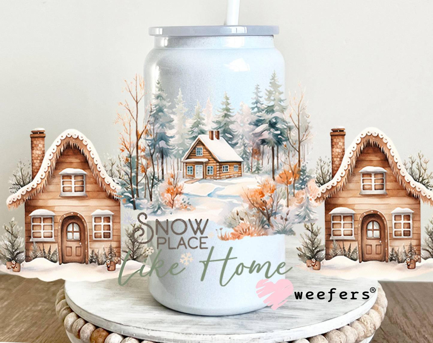 Snow Place Like Home Christmas Gingerbread UV DTF Cup Wrap - Weefers