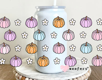 Fall Pastel Pumpkins 16oz UV DTF Cup Wrap