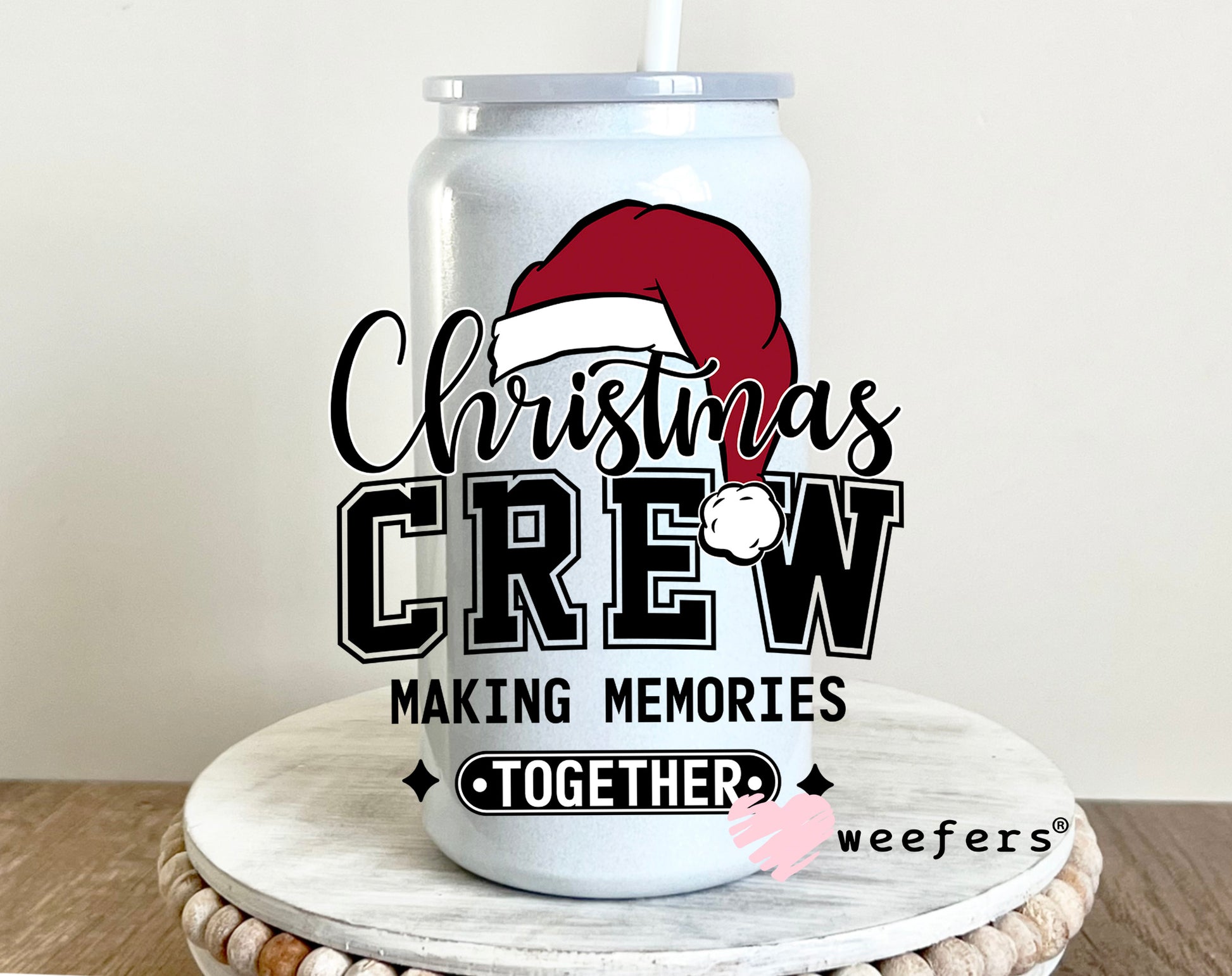 Christmas Crew Making Memories Together 16oz UV DTF Decal