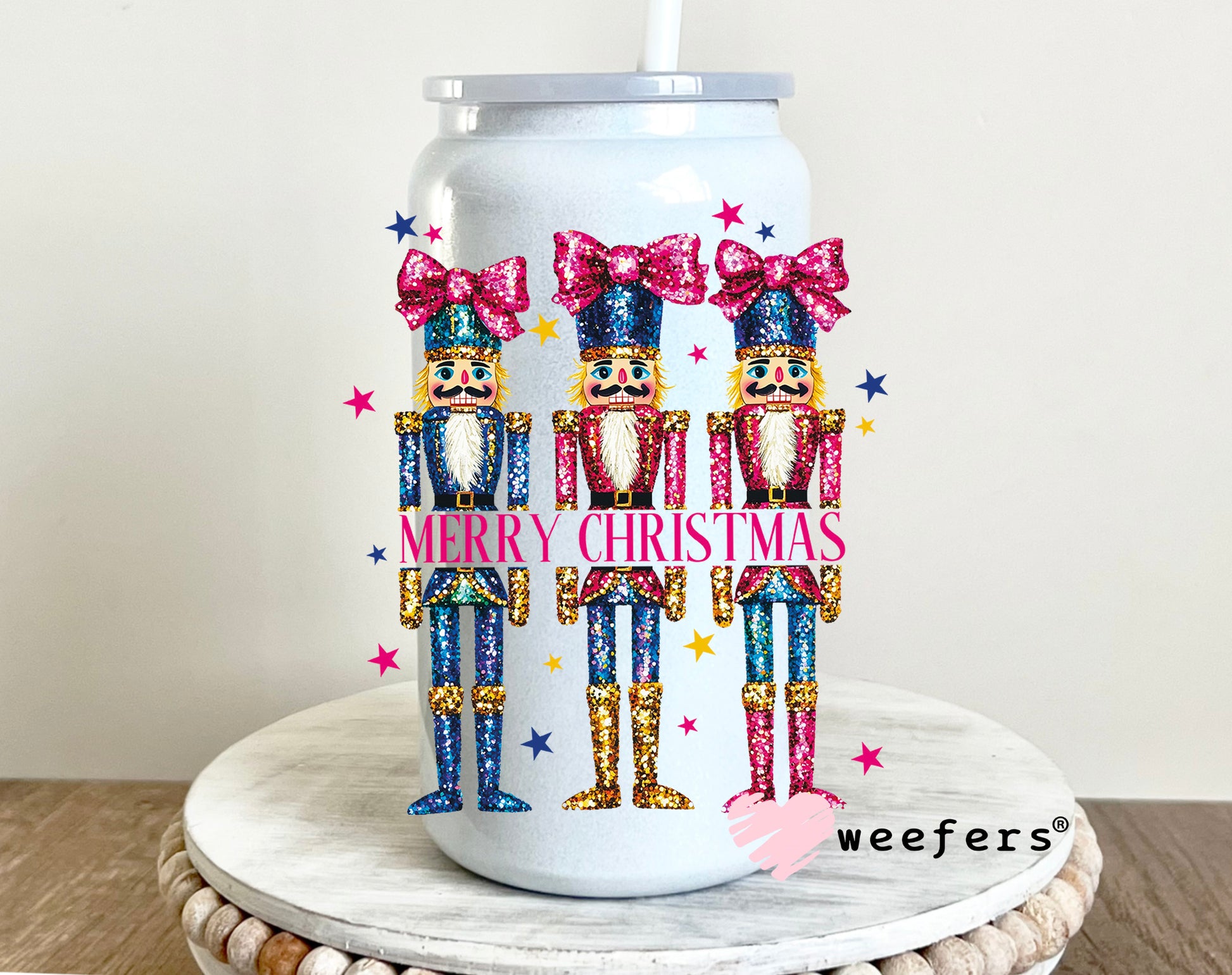 Retro Style Nutcrackers 16oz UV DTF Decal