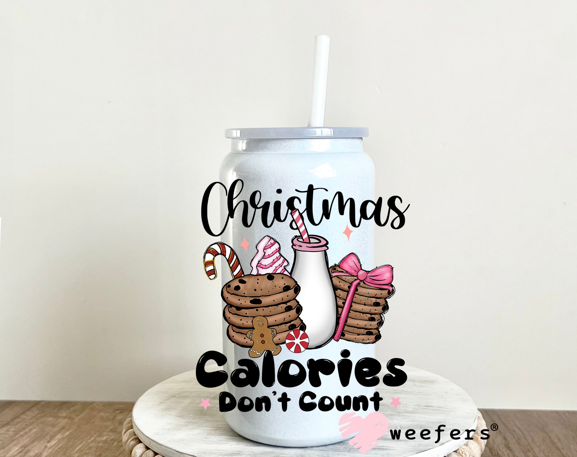 Christmas Calories Don't Count UV DTF Decal - Weefers