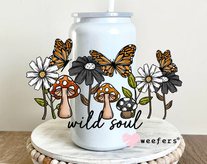 Wild Soul Mushrooms Butterflies and Flowers UV DTF Decal