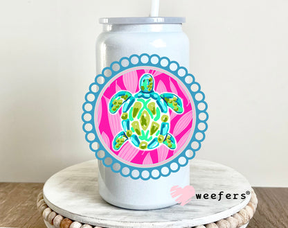 Preppy Turtle Lilly P Southern Charm UV DTF 16oz Decal