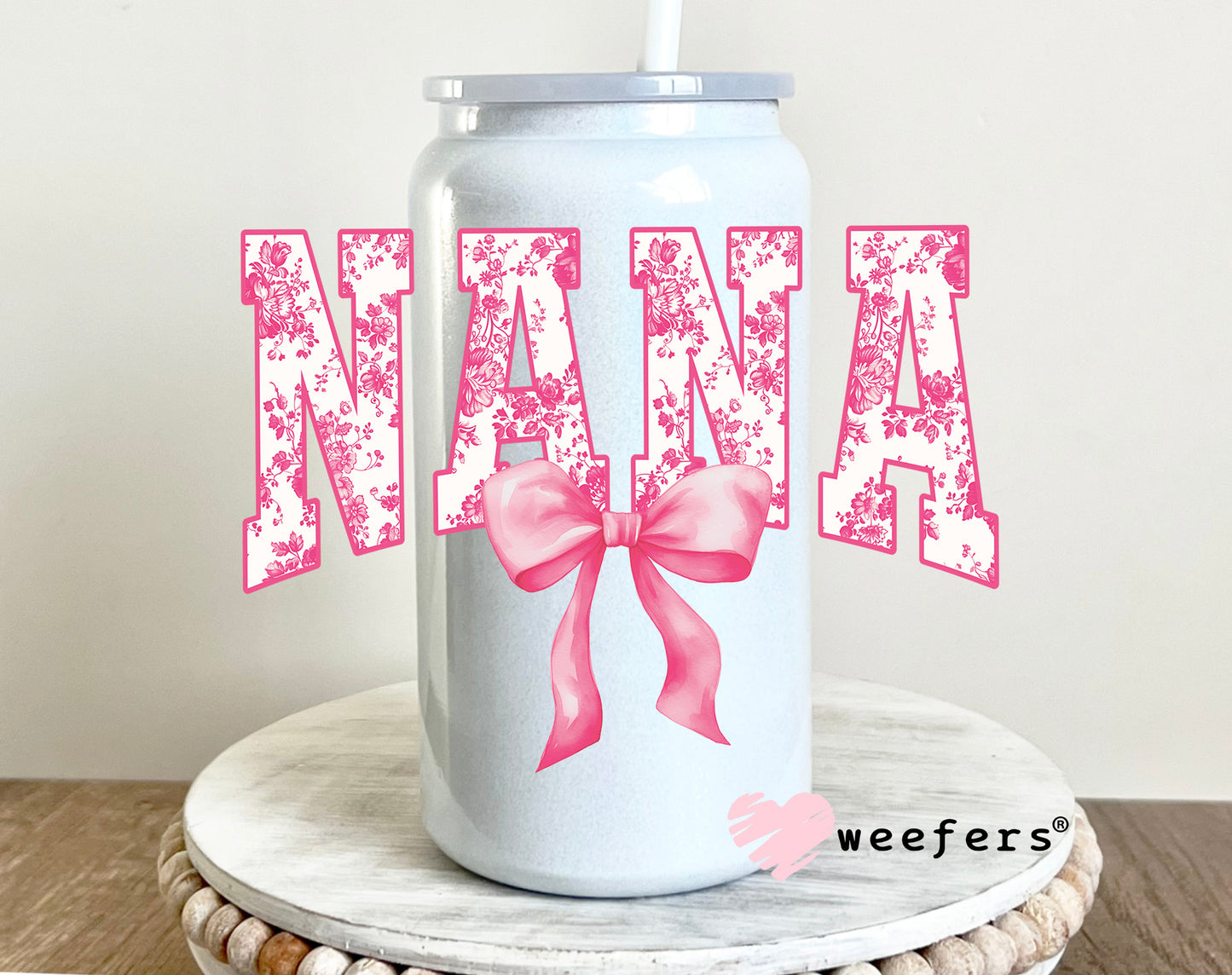 Nana Pink Coquette UV DTF 16oz Decal