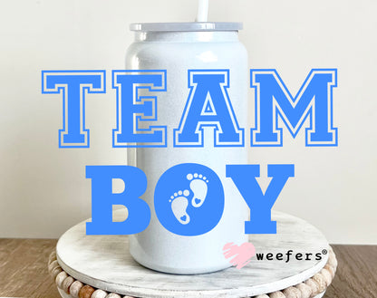 DIY Team Boy Baby Shower Gender Reveal UV DTF 16oz Decal