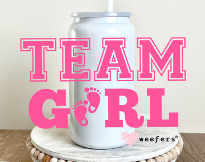 DIY Team Girl Baby Shower Gender Reveal UV DTF 16oz Decal