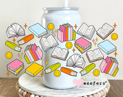 Book Lover Vibes UV DTF 16oz Cup Wrap